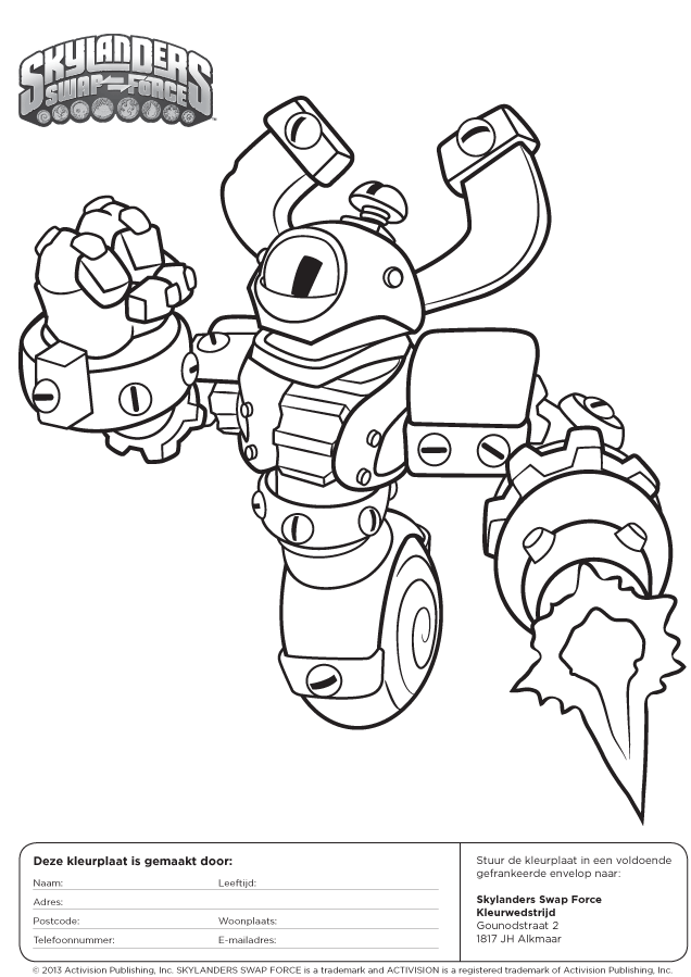 skylanders warnado coloring pages - photo #21