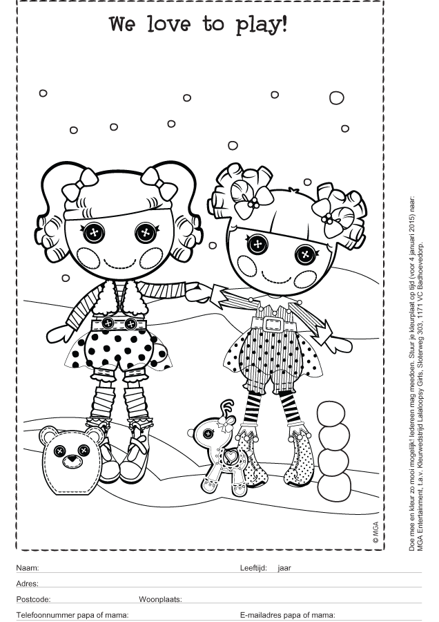 Klik hier voor de kleurplaat van lalaloopsy girl 10