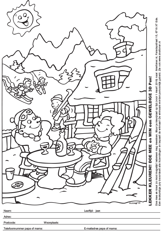 Klik hier voor de kleurplaat van Kleurwedstrijd Sneltoner.nl