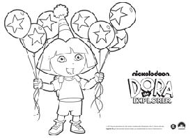 Klik hier voor de kleurplaat van kleurwedstrijd Dora ( nr 2 )