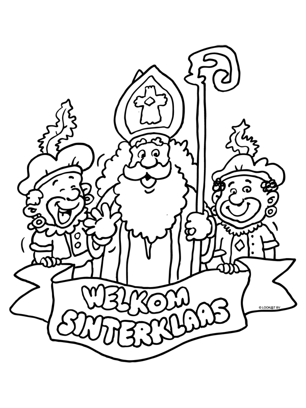 Medisch wangedrag Rustiek Luxe Kleurplaat - Welkom Sinterklaas - Kleurplaten.nl