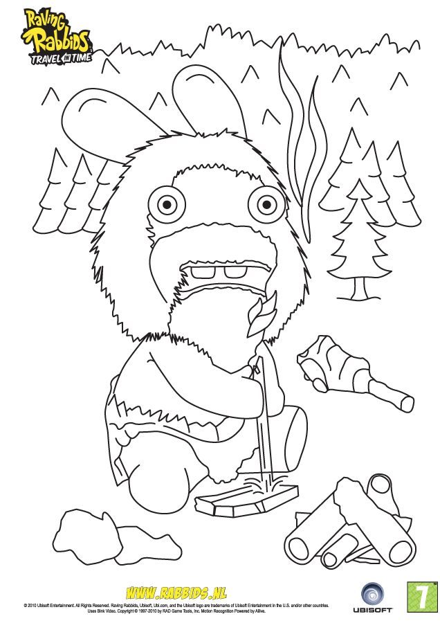 Kleurplaat Kleurplaat Rabbids 4 Kleurplaten.nl