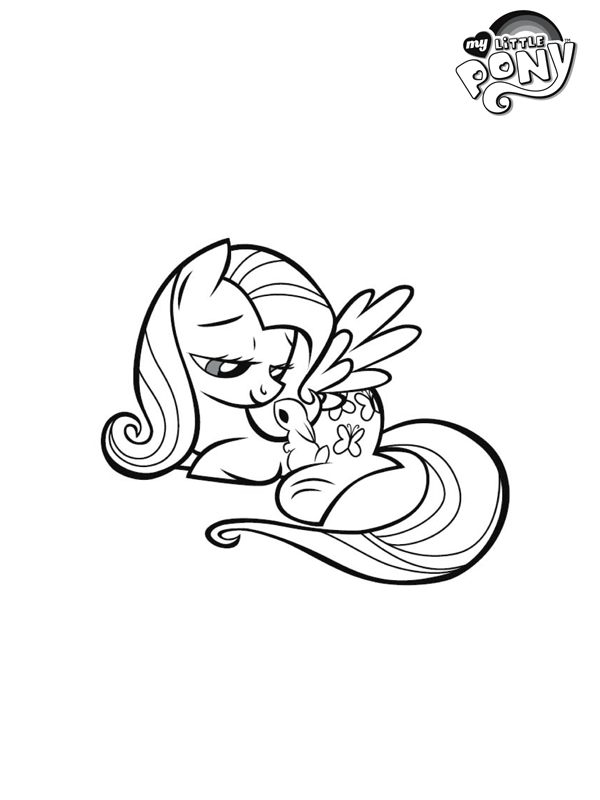 Free Online My Little Pony Fluttershy Colouring Page Crafts My