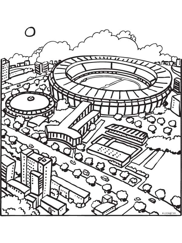 Kleurplaat Wk 2014 Stadion Kleurplatennl