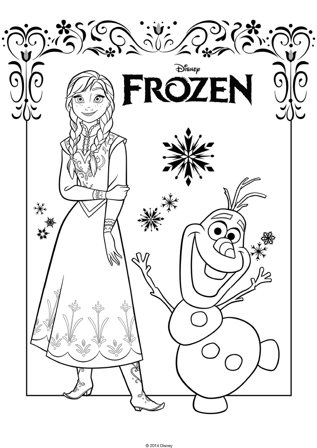 Disney Frozen Anna - Kleurplaten.nl