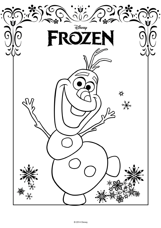 Kleurplaat Disney Frozen Olaf Kleurplatennl