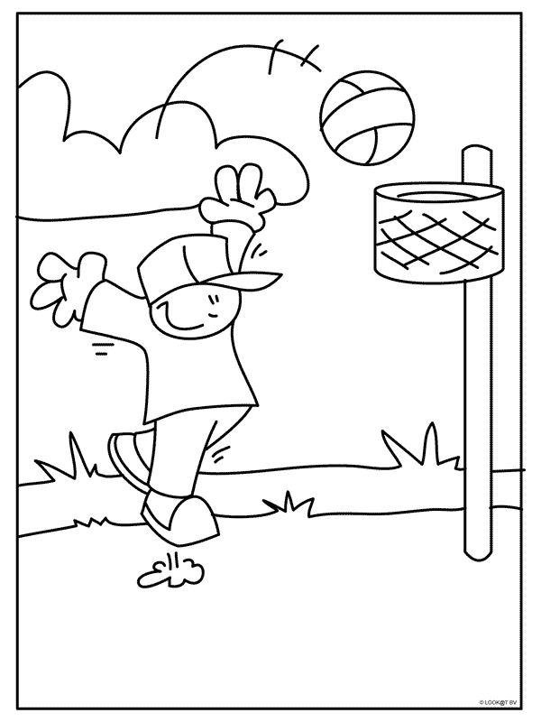 Kleurplaat Korfbal Kleurplaten.nl