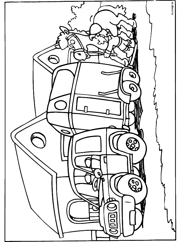 Kleurplaat Paarden Gaat Mee In De Trailer Kleurplatennl