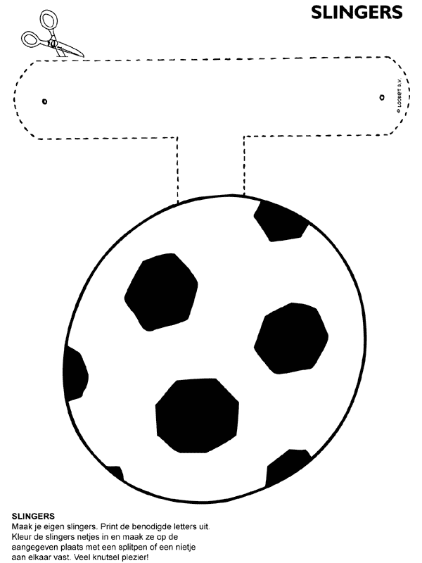 bestrating film weigeren Kleurplaat Voetbal slingers EK - Kleurplaten.nl